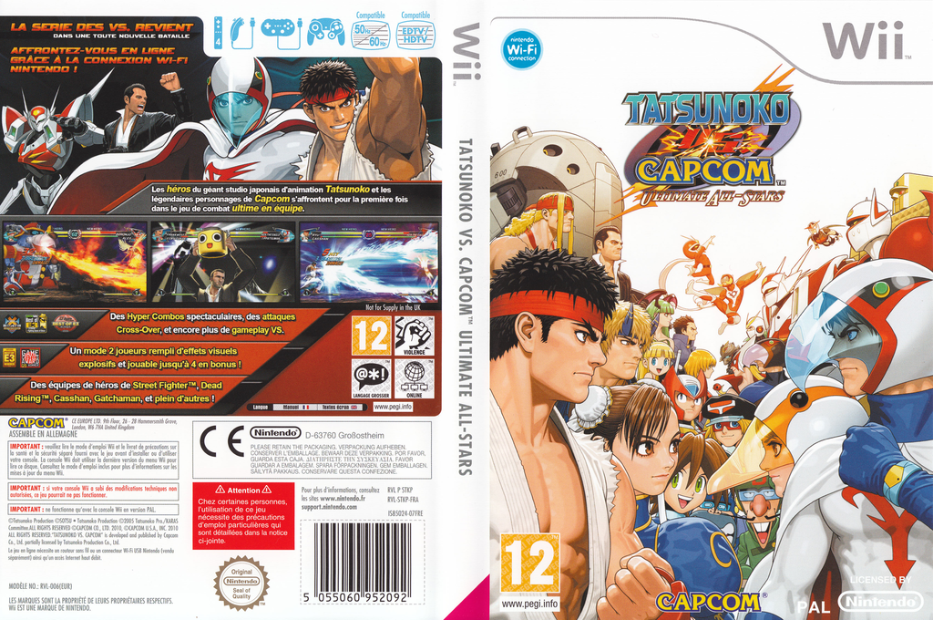 tatsunoko vs capcom ultimate all stars wii – jaquette dépliée Nintendo Wii