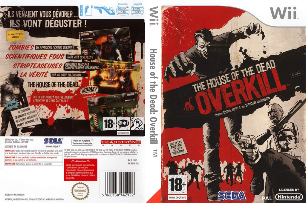 the house of dead overkill wii – jaquette dépliée Nintendo Wii