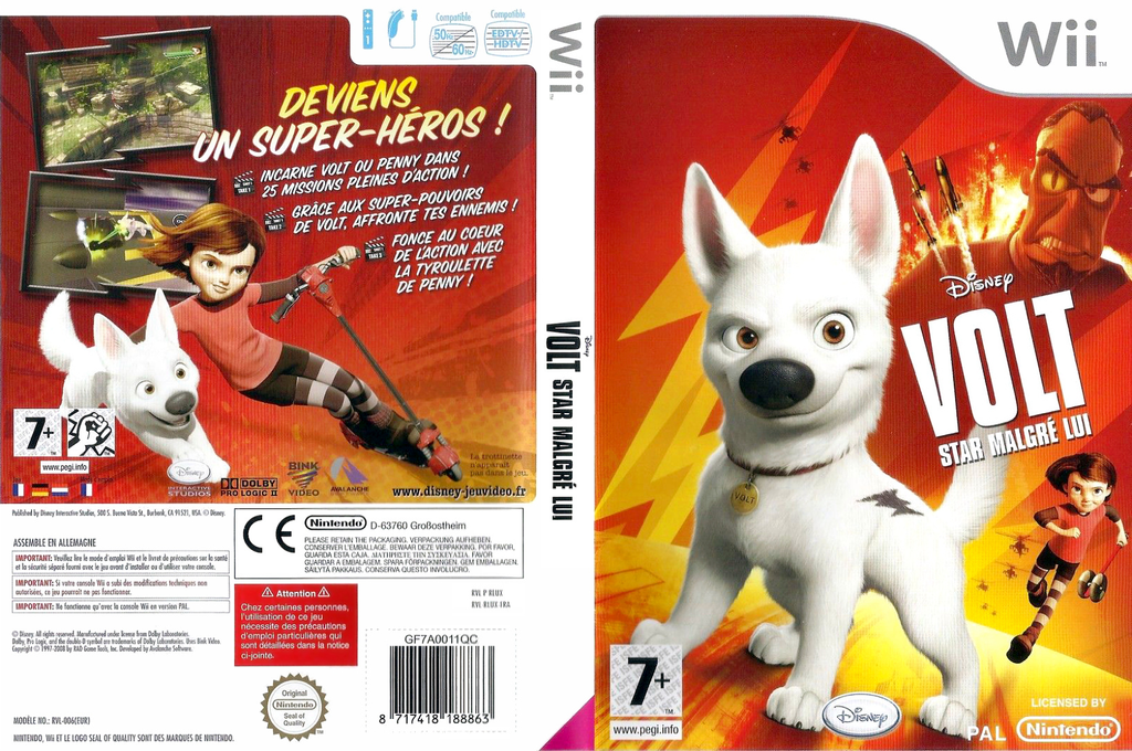 volt star malgre lui wii – jaquette dépliée Nintendo Wii