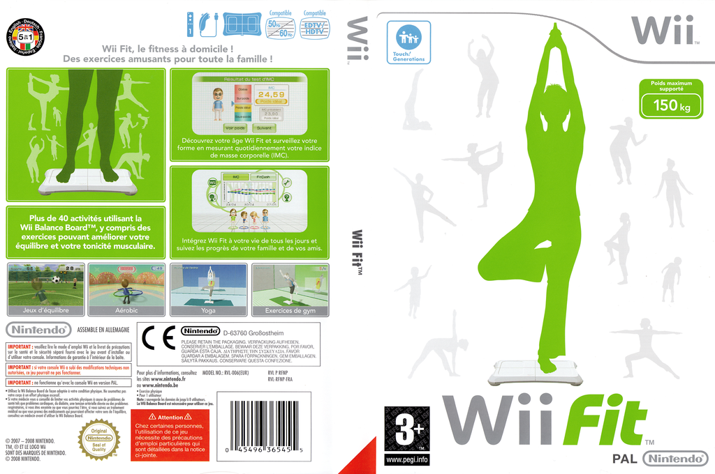 fit wii – jaquette dépliée Nintendo Wii