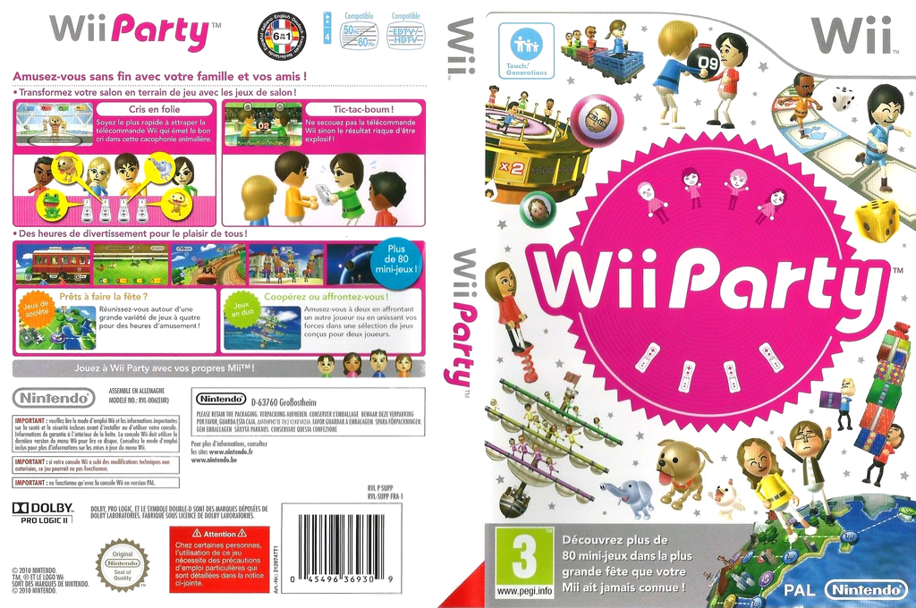 party 2 wii – jaquette dépliée Nintendo Wii