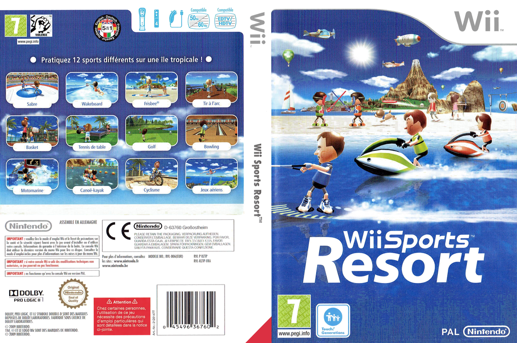 sports resort wii – jaquette dépliée Nintendo Wii