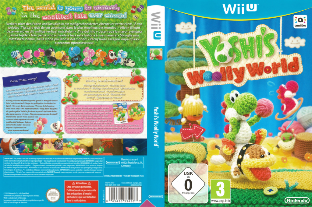 yoshi woolly world wii u – jaquette dépliée Nintendo Wii