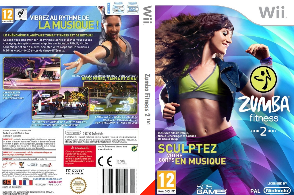 zumba fitness 2 wii – jaquette dépliée Nintendo Wii