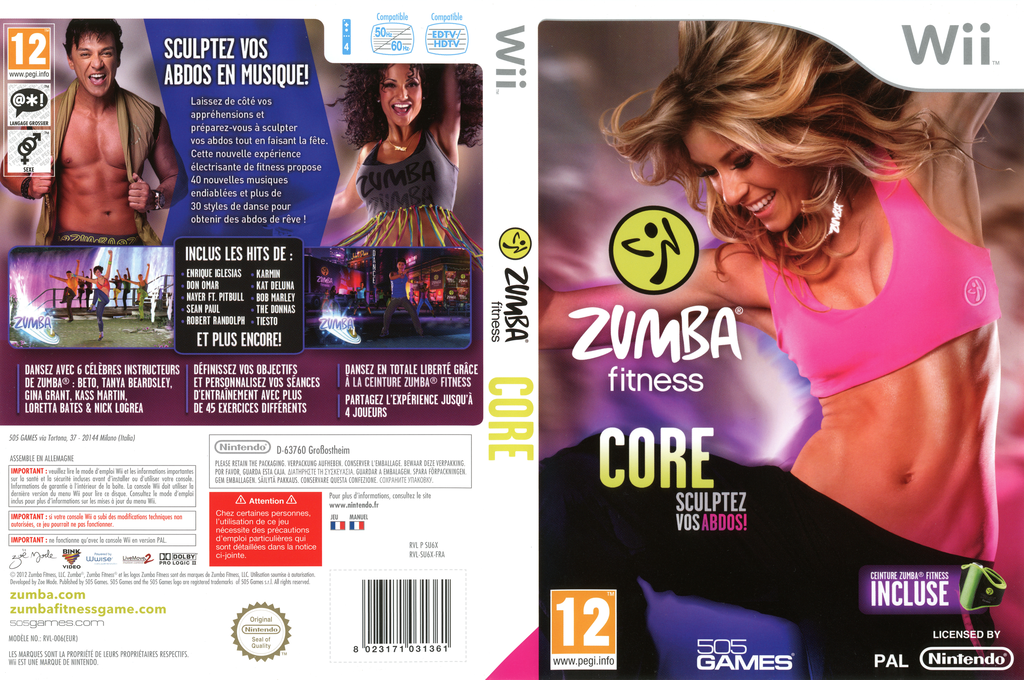 zumba fitness wii – jaquette dépliée Nintendo Wii