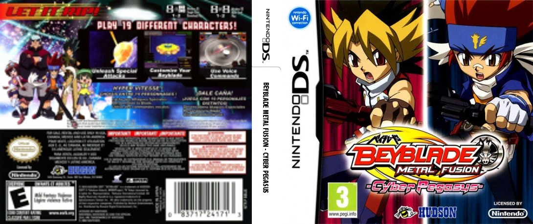 beyblade metal fusion ds – jaquette dépliée Nintendo Wii