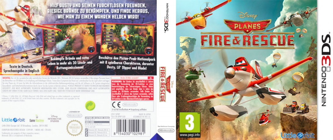 disney planes 3ds – jaquette dépliée Nintendo Wii
