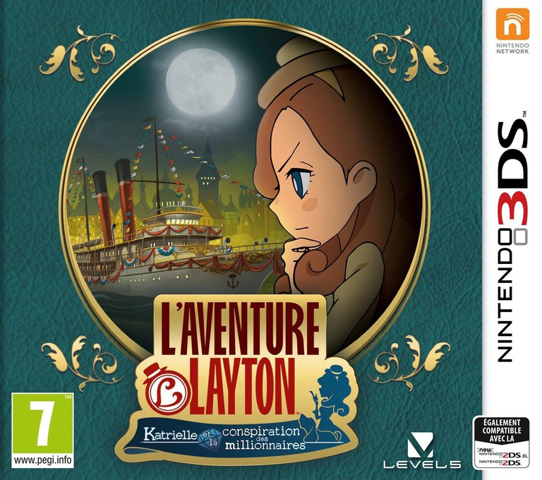 aventure layton katrielle et la 3ds – jaquette avant PAL FR très bon état testé