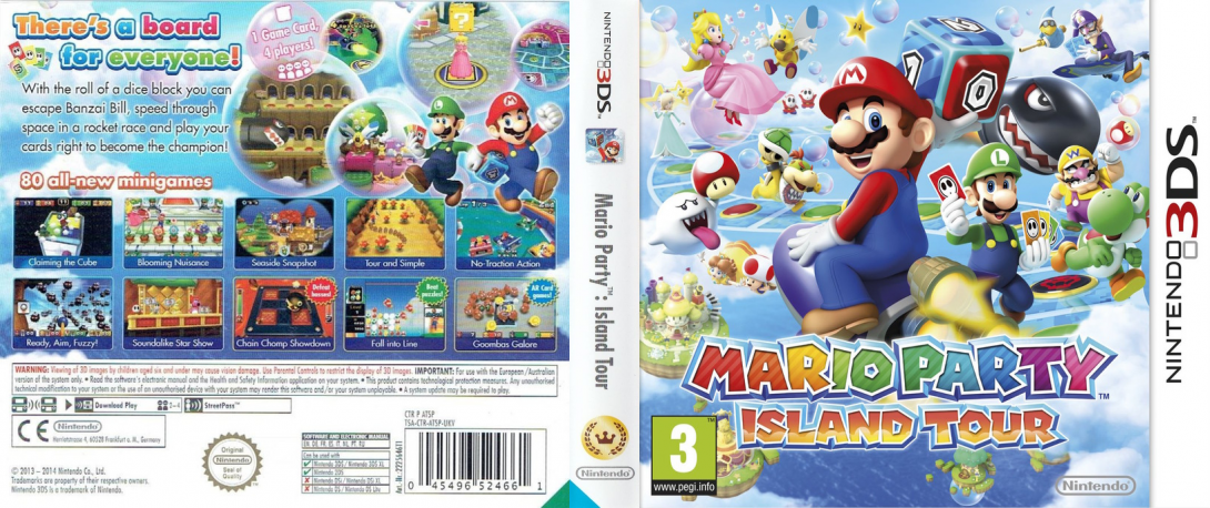 mario party island tour 3ds – jaquette dépliée Nintendo Wii