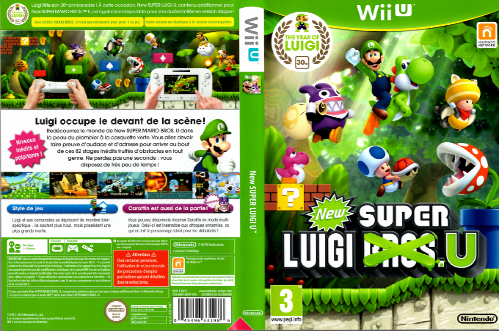 new super luigi wii u – jaquette dépliée Nintendo Wii