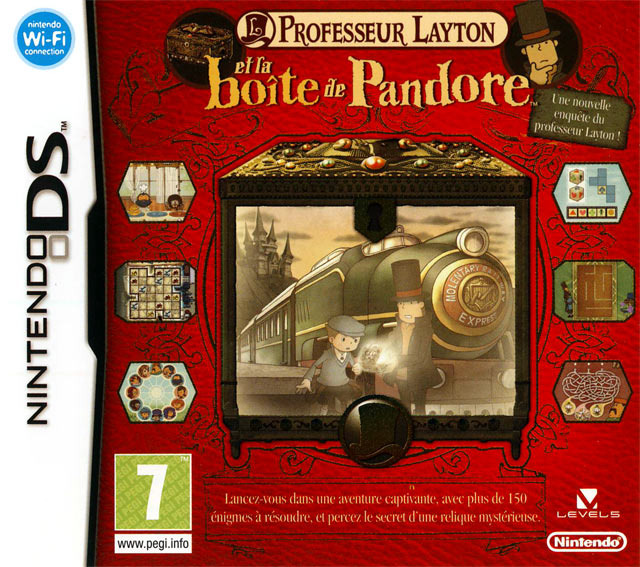 professeur layton et la boite de pandore ds – jaquette avant PAL FR très bon état testé