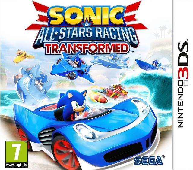 sonic all stars racing transformed 3ds – jaquette avant PAL FR très bon état testé