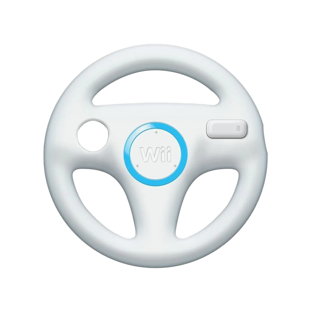 Volant Wii Wheel Blanc Officiel Nintendo Wii – Volant Nintendo Wii testé très bon état