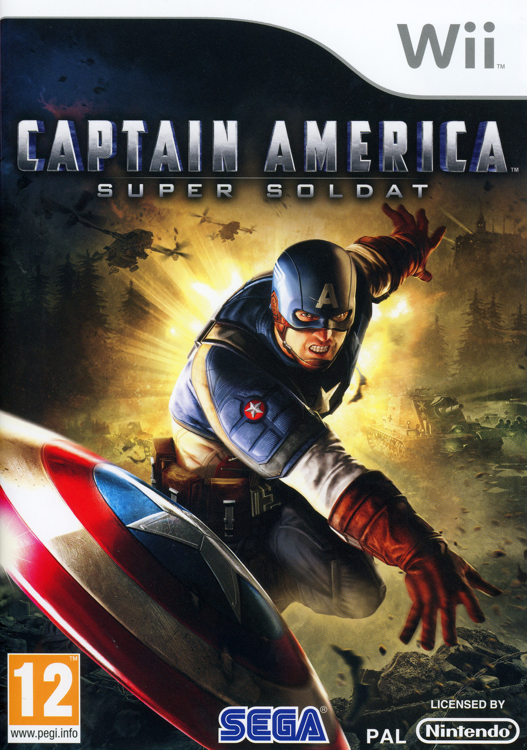 captain america super soldat wii – jaquette avant PAL FR très bon état testé