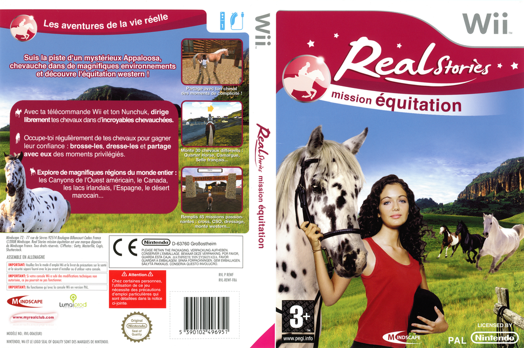 real stories mission equitation wii – jaquette dépliée Nintendo Wii