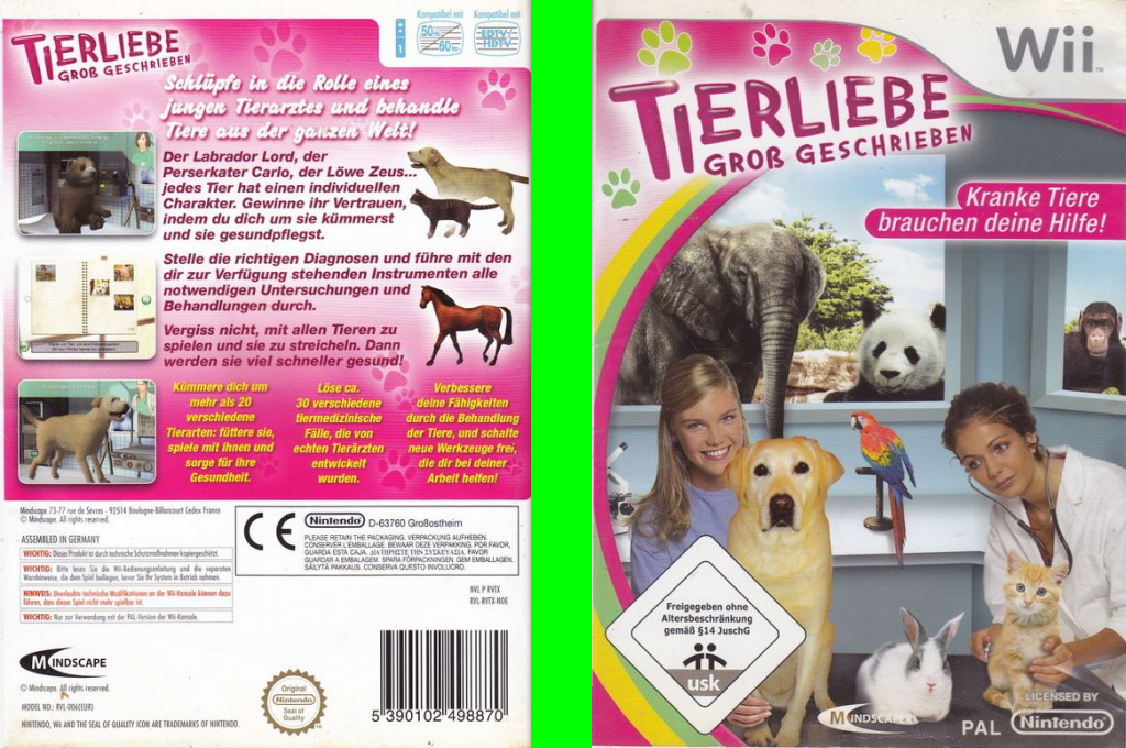 real stories veterinaire wii – jaquette dépliée Nintendo Wii