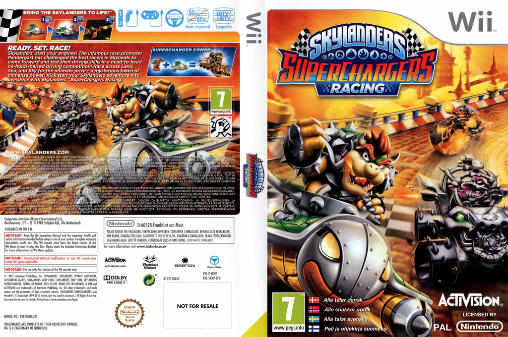 skylanders superchargers racing wii – jaquette dépliée Nintendo Wii