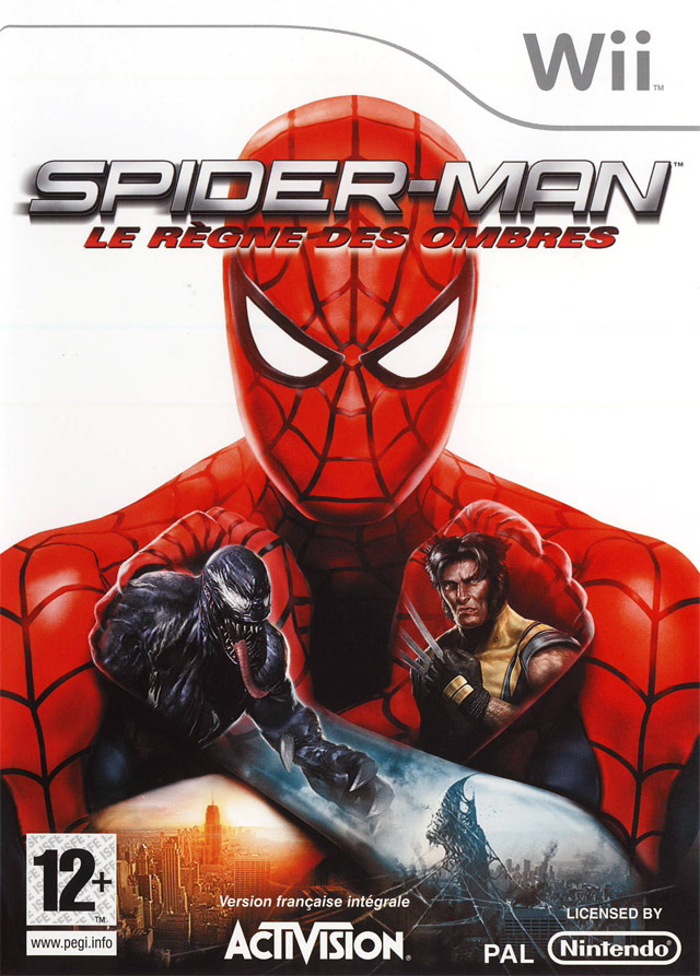 spider man le regne des ombres wii – jaquette avant PAL FR très bon état testé