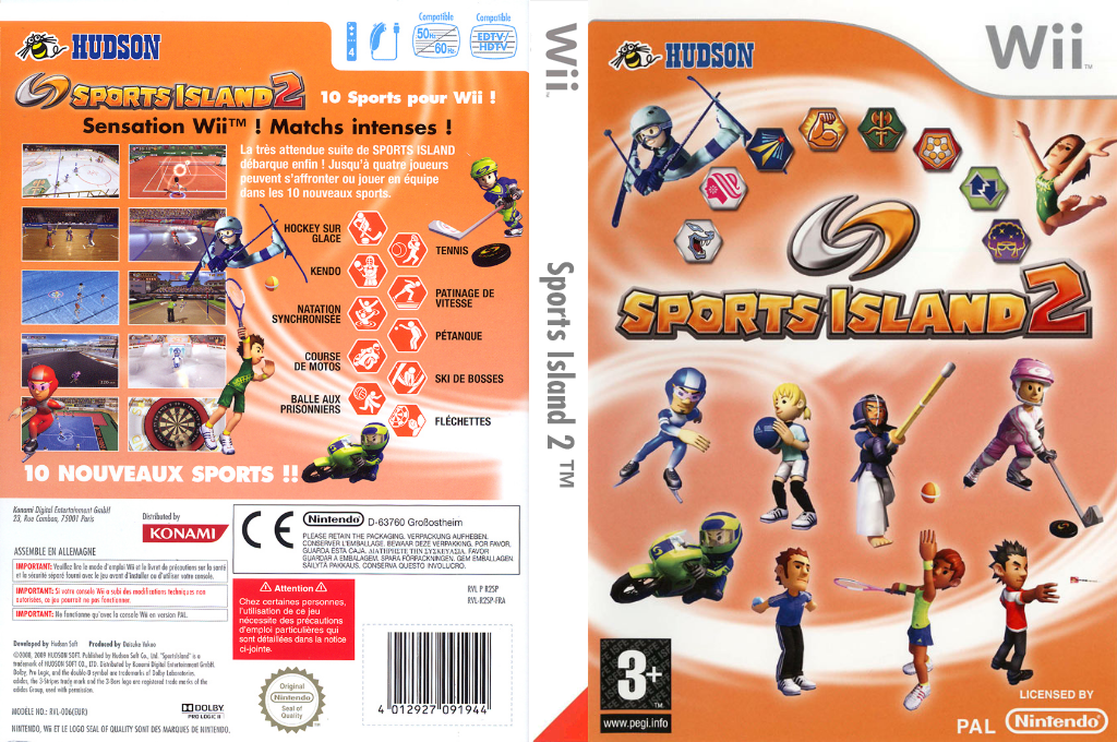 sports island 2 wii – jaquette dépliée Nintendo Wii