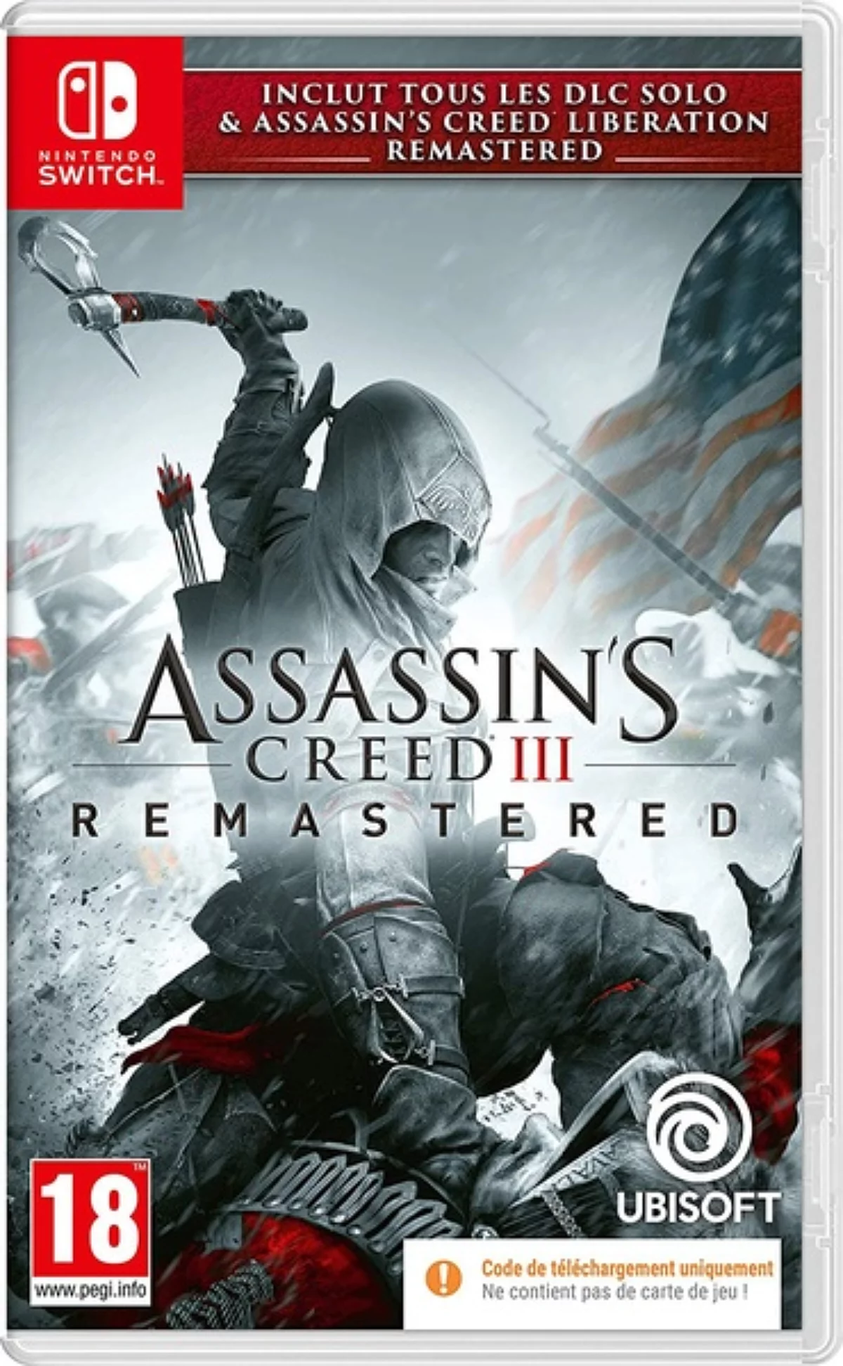 assassin creed 3 remastered switch – jaquette avant PAL FR