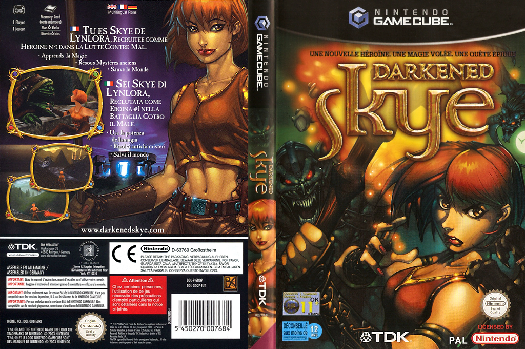 darkened skye gamecube – jaquette dépliée Nintendo GameCube