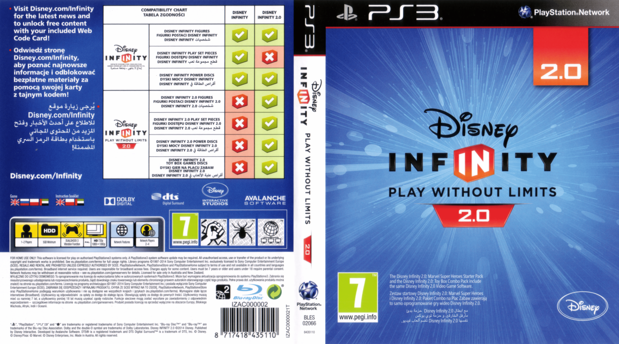 disney infinity 2 0 ps3 – jaquette dépliée Nintendo Wii