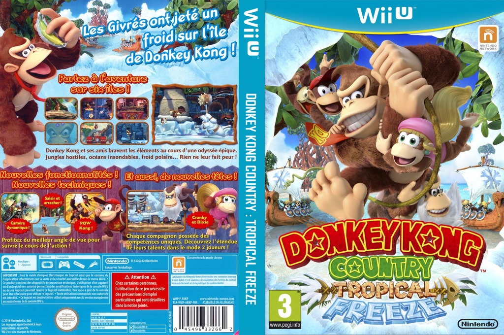 donkey kong country tropical freeze wii u – jaquette dépliée Nintendo Wii