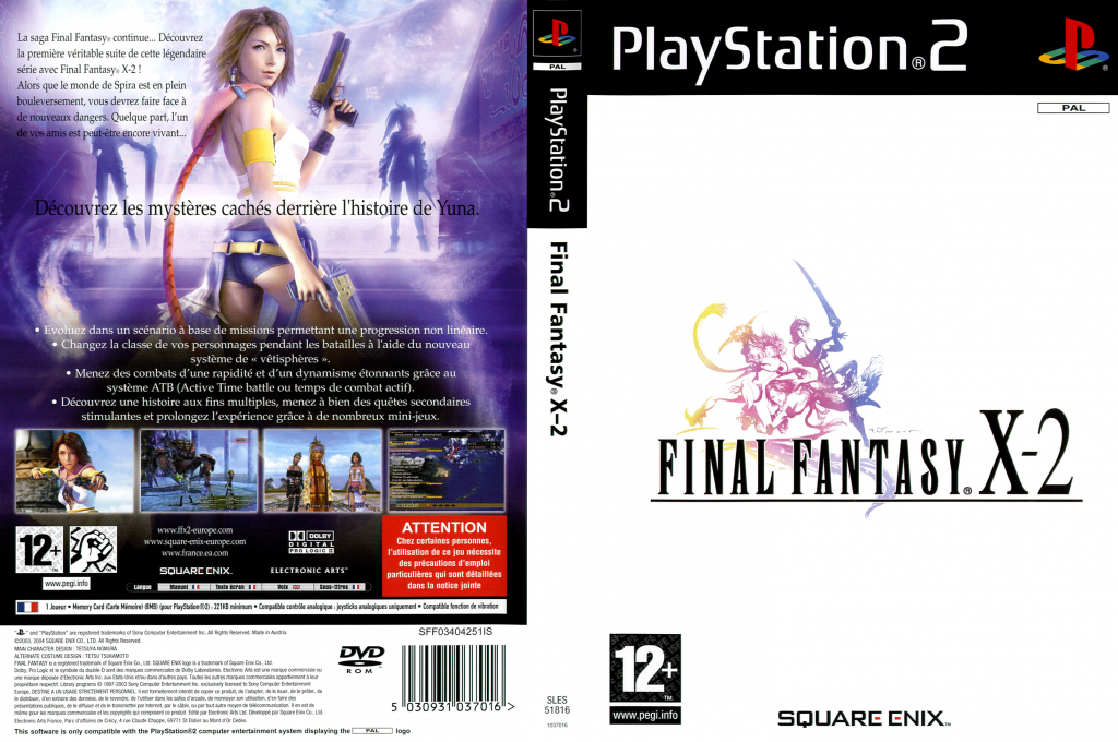 final fantasy 2 ps2 – jaquette dépliée Nintendo Wii