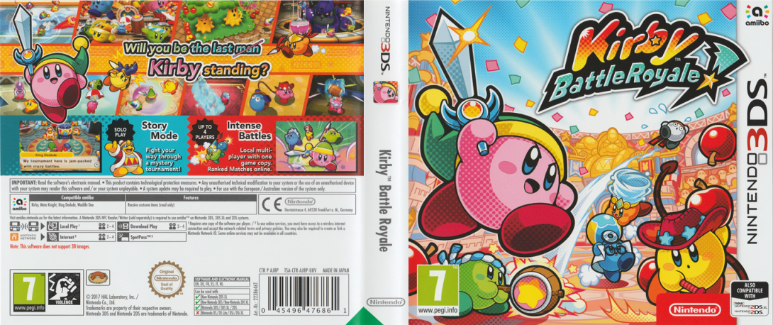 kirby battle royale 3ds – jaquette dépliée Nintendo Wii