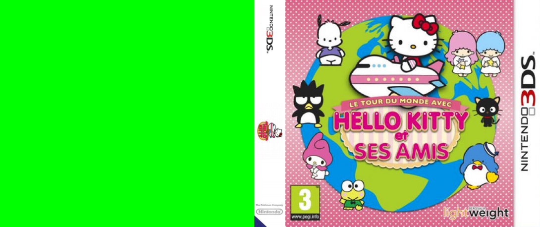 le tour du monde avec hello kitty et ses 3ds – jaquette dépliée Nintendo Wii