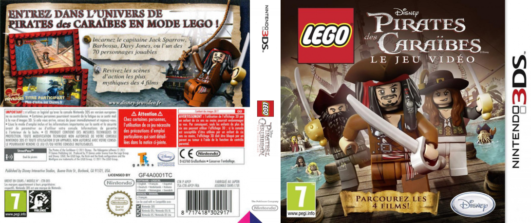 lego pirates des caraibes le video 3ds – jaquette dépliée Nintendo Wii