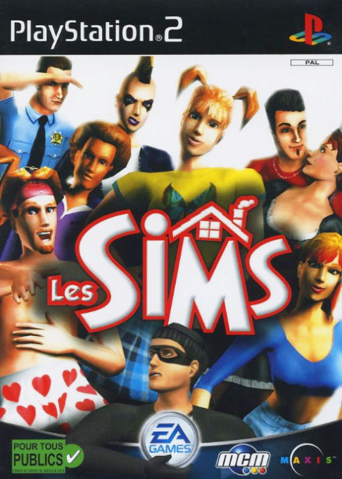 les sims ps2 – jaquette avant PAL FR