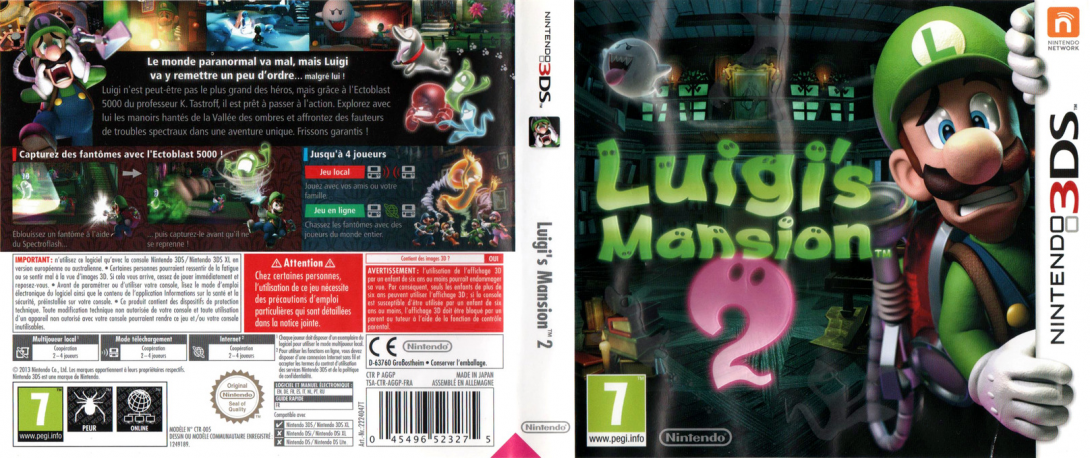 luigi mansion 2 3ds – jaquette dépliée Nintendo Wii