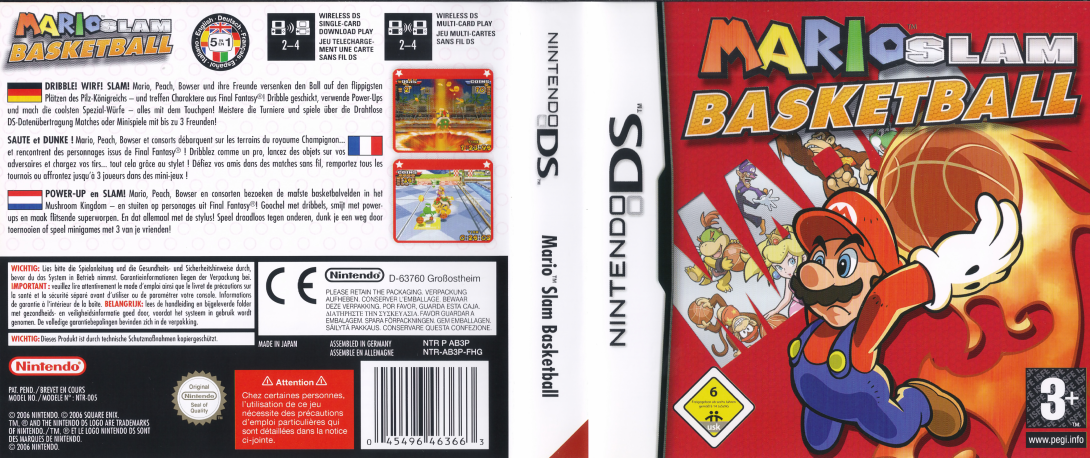 mario slam basketball ds – jaquette dépliée Nintendo Wii