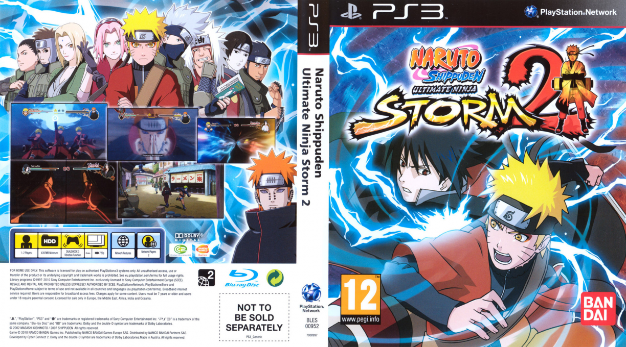 naruto shippuden ultimate ninja storm 2 ps3 – jaquette dépliée Nintendo Wii