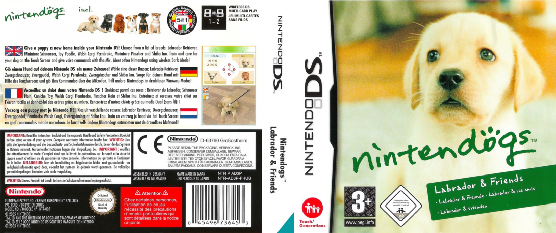 nintendogs labrador ses amis ds – jaquette dépliée Nintendo Wii