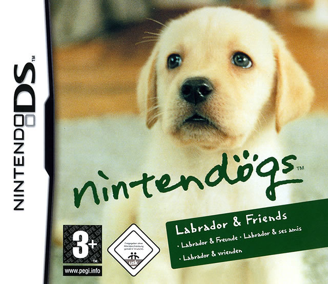 nintendogs labrador ses amis ds – jaquette avant PAL FR