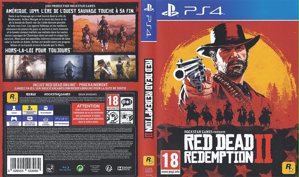 red dead redemption ii ps4 – jaquette dépliée Sony PlayStation 4