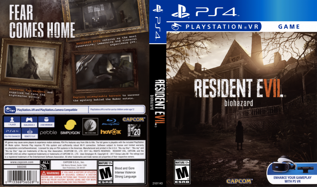 resident evil 7 biohazard ps4 – jaquette dépliée Sony PlayStation 4