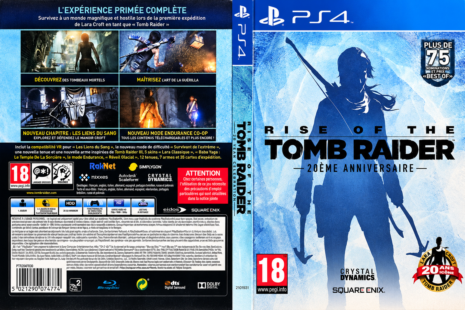 rise of the tomb raider collector ps4 – jaquette dépliée Sony PlayStation 4