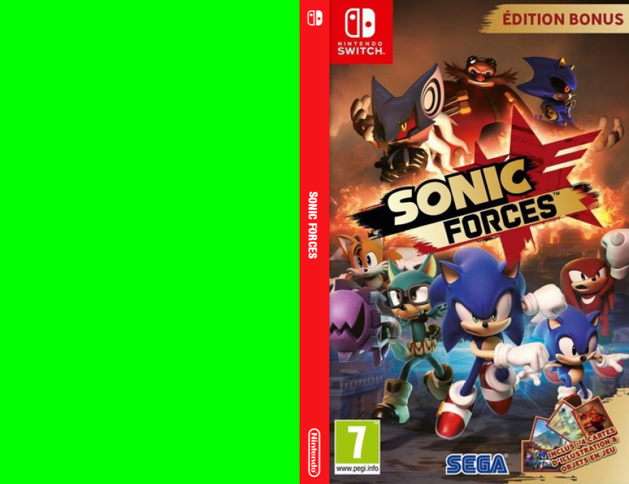 sonic forces switch – jaquette dépliée Nintendo Wii