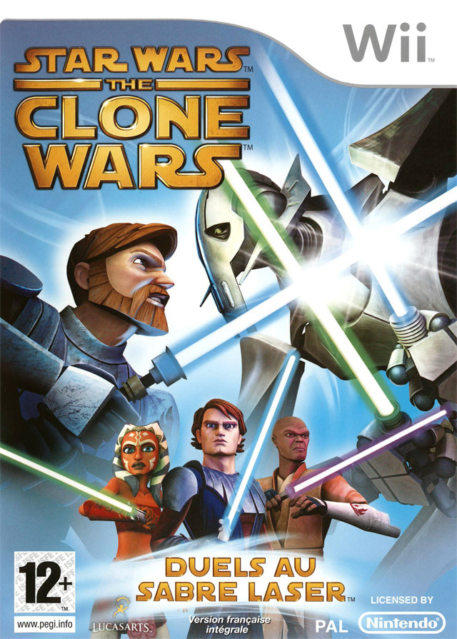 star wars the clone duels au sabre laser wii – jaquette avant PAL FR