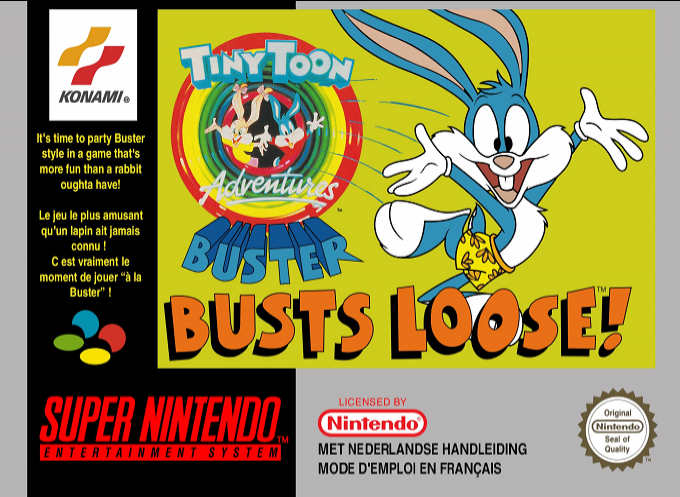 tiny toon adventures buster busts loose snes – jaquette avant PAL FR
