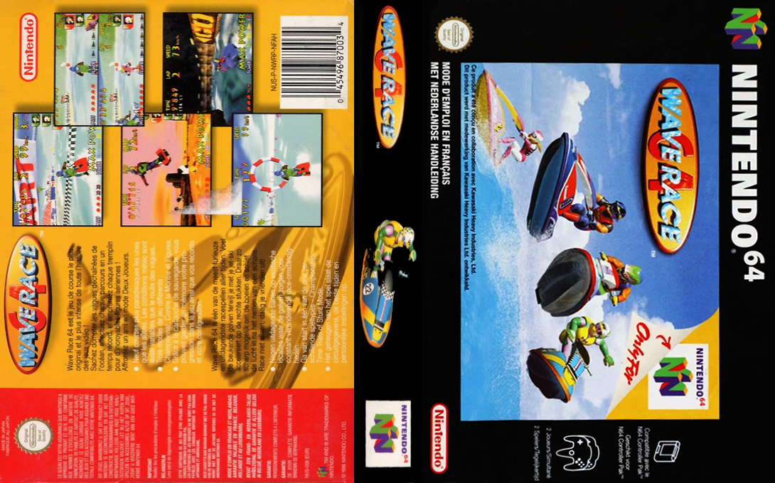 wave race 64 n64 – jaquette dépliée Nintendo 64