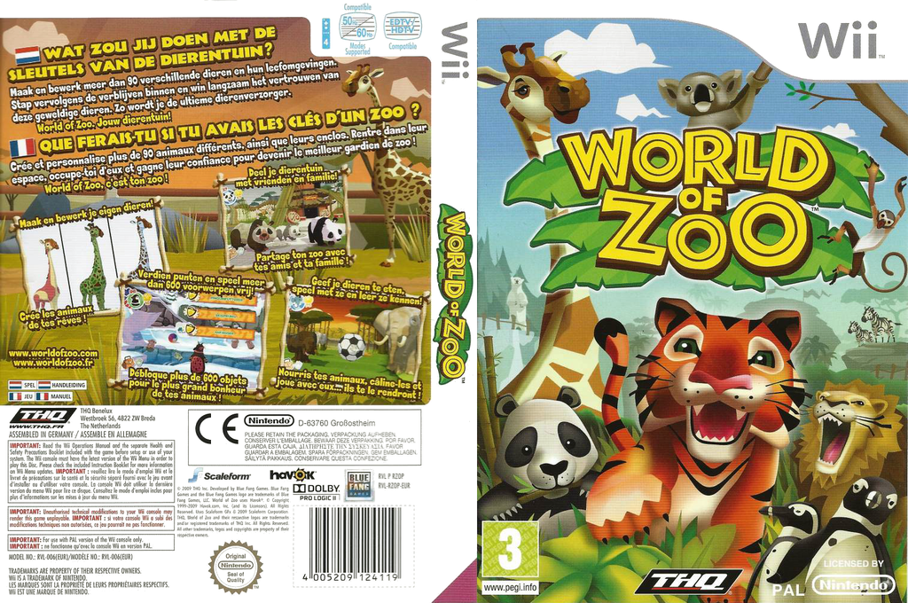 world of zoo wii – jaquette dépliée Nintendo Wii