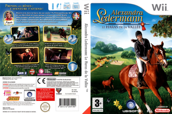 alexandra Ledermann le Haras de la Vallee Wii – jaquette dépliée Nintendo Wii