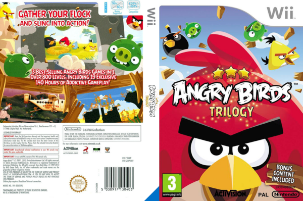 angry birds trilogy wii – jaquette dépliée Nintendo Wii