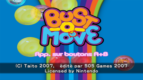 bust move wii – écran-titre Nintendo Wii
