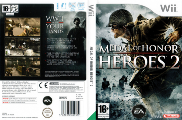 medal of honor heroes 2 wii – jaquette dépliée Nintendo Wii
