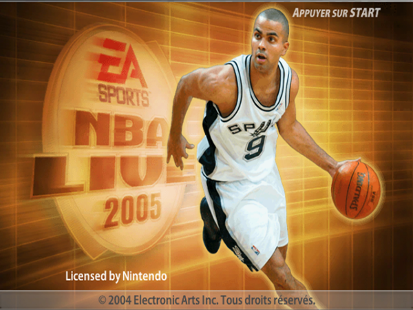 nba live 2005 gamecube – écran-titre Nintendo GameCube